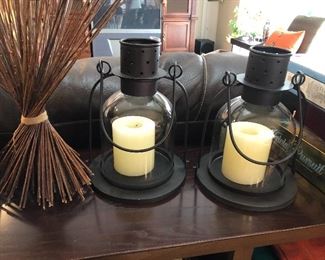 pottery barn metal candle lanterns