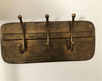 vintage brass wall hooks