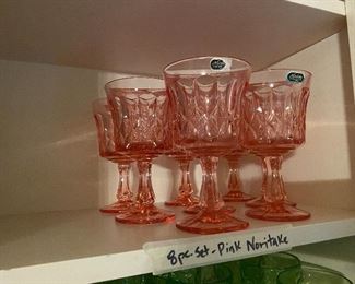 Noritake pink - set of 8 goblets