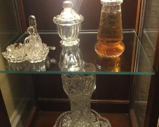 Baccarat Mustard Jar with Spoon and various Crystal items