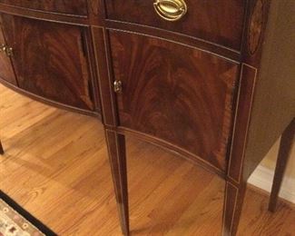 Hickory Chair Mahogany Server with Brass Rail