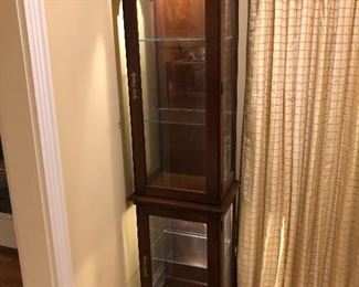 Curio Cabinet lighted with glass shelves