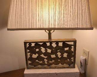 Unique Brass Bird Lamp
