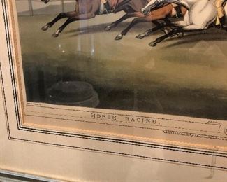 Detail of Lithograph, Horse Racing