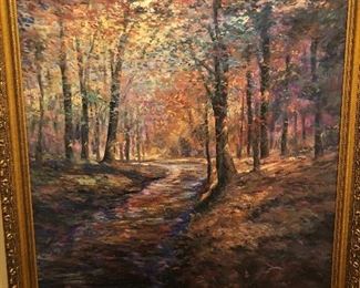 Oil Painting, Fall Forest