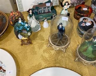 Gone with the Wind plates, boxes and figurines