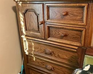 Chest would be stunning Painted!  Has Matching Dresser.  Can be Purchased Early!