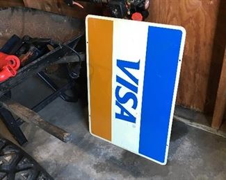 Large Metal Visa Sign