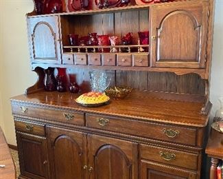 Can Purchase Early! Large Dinning Hutch Stunning! Wonderful Storage!  78" tall x 66' wide x 20" Deep (two pieces)                                                                                   