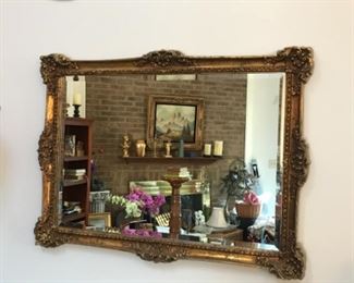 Nice gold tone mirror. Great for entry way or hallway, or over sofa. 