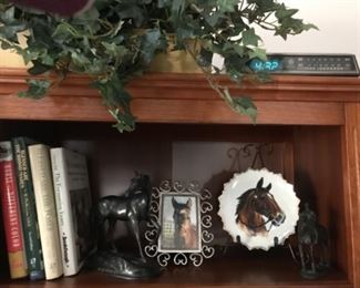 Horse decor and books 