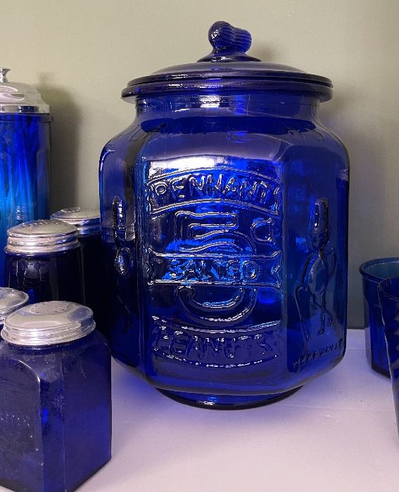 Peanuts Jar Planters Cobalt Blue