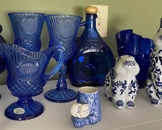 Avon Cameo Ware, Cobalt Blue glass