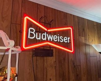 Neon Light Budweiser Bow Tie 
