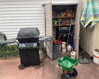 Grill, Portable Storage Shed