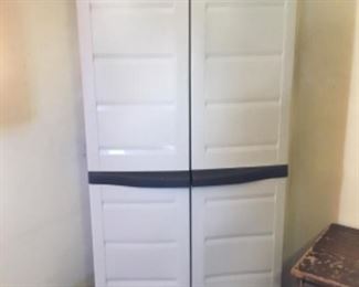 30 inch width  4  shelves plastic cabinet