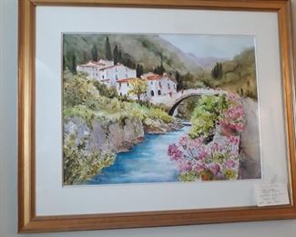 Phyliss Rowe Tuscan Bridge watercolor
