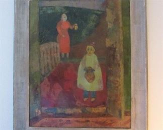 4. $295 Painting, Oil on Canvas, Mother w/Child, Mary Hovnanian, 30" x 36"