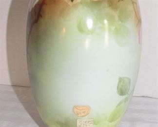 14. $90 Nippon Floral Ceramic Lamp, 21"h