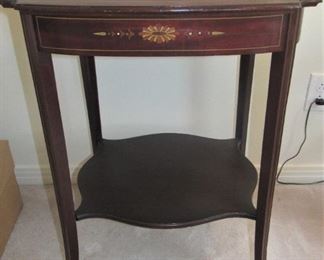 31. $250 Inlaid Side Table, 23” x 20” x 28”h	