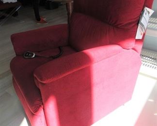 49. $495 La-Z-Boy Lift Chair in red with remote (new)
