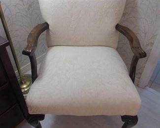 69. $110 Armchair with ivory fabric