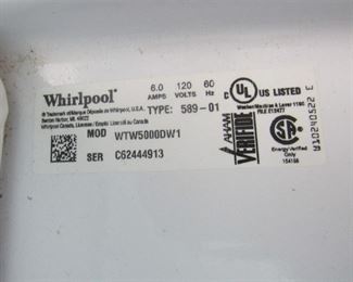 75. Whirlpool HE Washer (model WED5000DW2) and Dryer $395