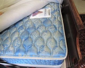 83. $325 Twin Bed with pineapple carved finials (some wear to footboard) w/mattress