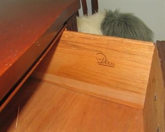 82. $250 Dixie Mahogany Dresser, 46”w x 19.5”d x 34.5”h and Mirror (40”h)	