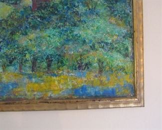 96. $150 Painting, Oil on Canvas, Church in village, Mary Hovnanian