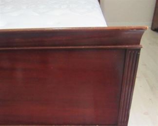 107. $275 Mahogany Full Size Bed, with mattress