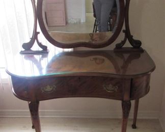 103. $395 Dressing Table Vanity with mirror, 41”w x 18.5”d x 56”h	