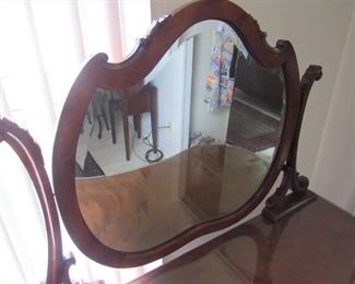 103. $395 Dressing Table Vanity with mirror, 41”w x 18.5”d x 56”h	