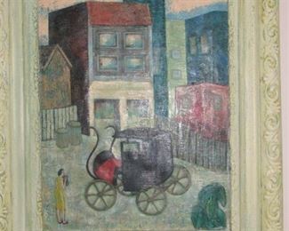 108. $150 Painting, Oil on Canvas, The Carriage, Mary Hovnanian, 24” x 27”