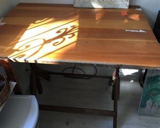 114. $150 Pine Drafting Table, 42” x 31” x 33”h		