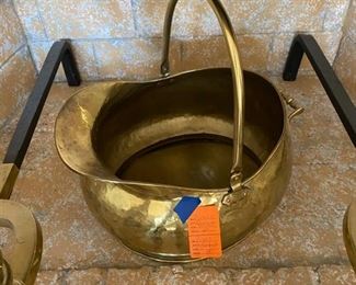 $40 Brass wood bucket
