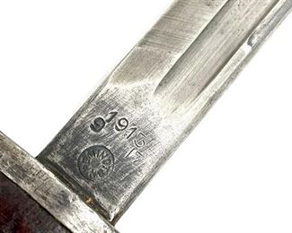 WWI Remington 17in Bayonet w/ Scabbard M1917 Enfield	23in Long
