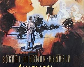 Casablanca 50th Anniversary Movie Poster Framed	32x44	