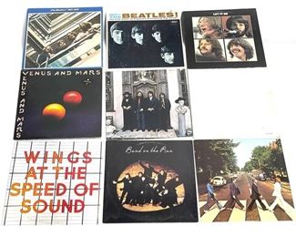 Lot of 9 Beatles & Paul McCartney Albums/Records Lp	12.5x12.5x3in	HxWxD