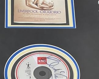*Signed* Paul McCartney Autograph CD Framed Matted w/ COA Liverpool Oratorio	29.15x21.5in	HxWxD