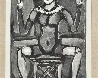 Clown Assis by Georges Rouault Collector's Guild Litho Lithograph	21x17in	
