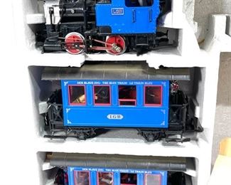 LGB Lehmann The Blue Train and Tracks  100 year Anniversary 1881 to 1991	Box: 23x21.5x6.5in	HxWxD
