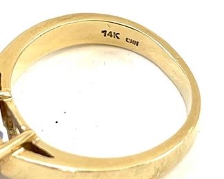 14k Gold Trillion Cut Tanzanite Ring CHH Signed SZ: 8.25	Size: 8.25 Center Stone: 7x7mm