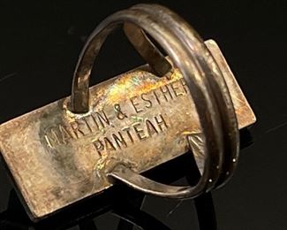 Vintage Zuni Multi Gemstone Inlay Ring Martin & Esther Panteah Size 7.5	Size: 7.5 Face: 28x10.5mm	