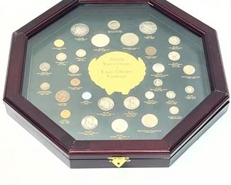 200th Anniversary of United States Coinage Coins in Shadow Box	16x16	