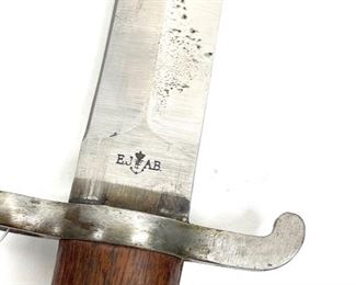 WWI Era World War 1 Swedish Model 1914 Carbine Bayonet With Scabbard M1914 EJ AB	19 1/8” total length 
