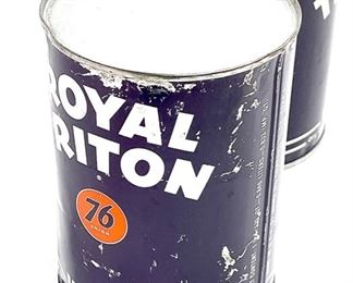 1950s Vintage Royal Triton Union 76 1qt Motor Oil Can (1 full 1, empty)