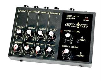 Signal Flex MM-80 4 channel Stereo Micro Mixer MM80 Pro Audio	2x6x5	