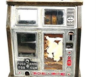 1920’s Burnham & Mills Baby Vender Ball Gum Trade Stimulator Slot Machine PARTS	15.25x14.25x9.75in