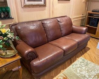 Very nice leather sofa.